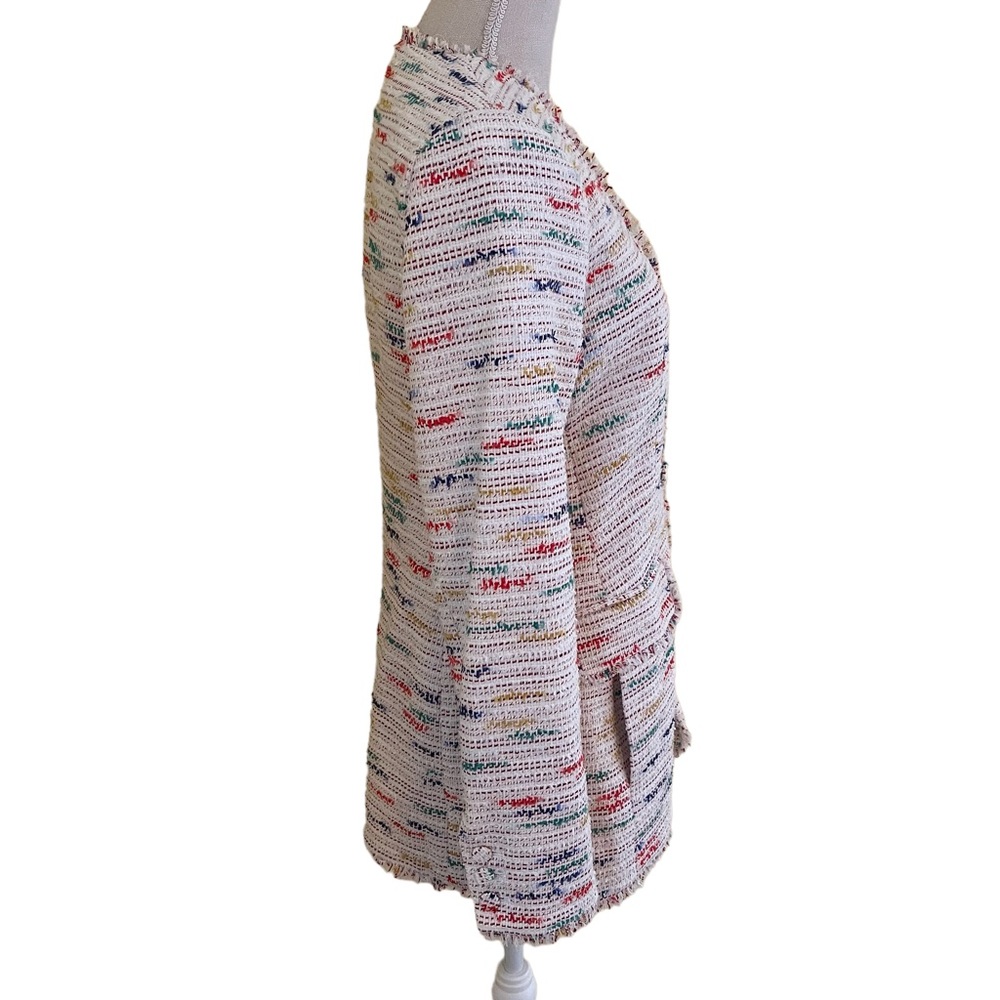 Lela Rose Pearl Multi-Color Slim Tweed Jacket 4 NEW - Picture 6 of 11